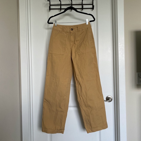 Who What Wear Taos Taupe Wide Leg Khaki Pants - Picture 2 of 3